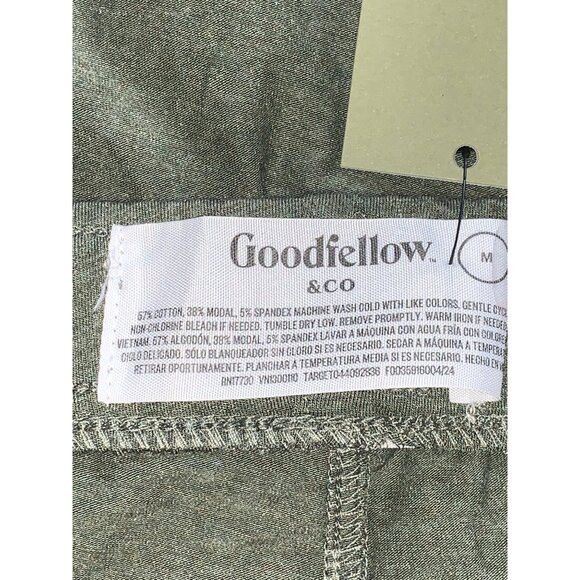 Goodfellow & Co Mens Green Jogger Pants With Two Side Pockets Stretch Medium - Picture 6 of 14